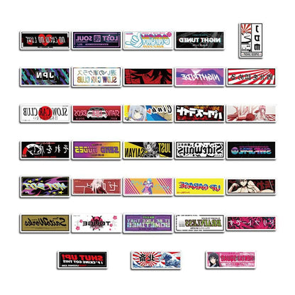 50PCS Racing Jdm Hand Account Stickers Notebook Luggage Mobile Phone Decoration Graffiti Waterproof Stickers