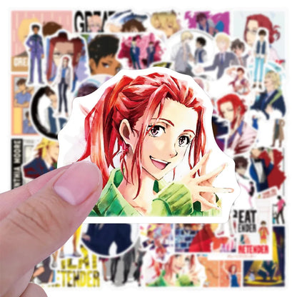 50pcs Japanese Anime Swindler Sticker Portable Suitcase Notebook Water Cup Battery Car Water Sticker