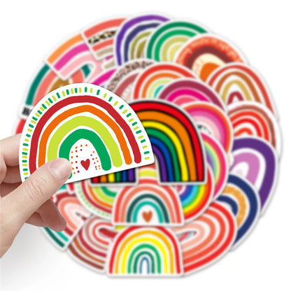 50PCS Colorful Rainbow Bridge Personalized Graffiti Waterproof Sticker Suitcase Notebook Refrigerator Skateboard