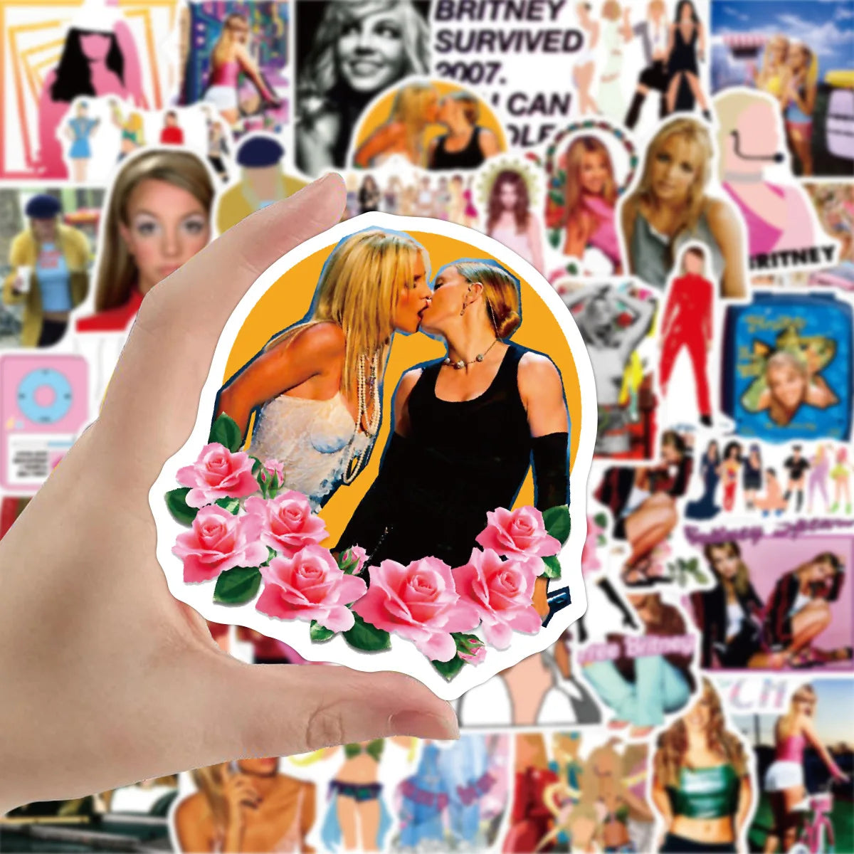 50pcs Star Britney Spears Graffiti Sticker DIY Suitcase Laptop Skateboard Car Motorcycle Star Sticker