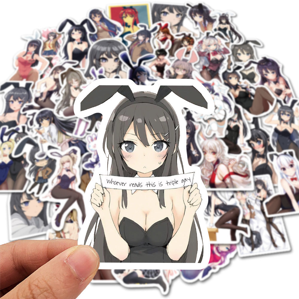 50PCS Anime Poster Art Stickers, Retro Cartoon Doodles for a Classic Pin-Up Aesthetic and Collectors