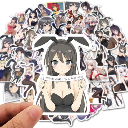 50PCS Anime Poster Art Stickers, Retro Cartoon Doodles for a Classic Pin-Up Aesthetic and Collectors
