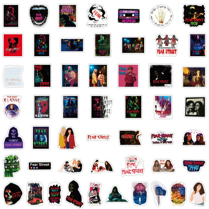 50PCS New American Drama Fear Street Graffiti Sticker Waterproof Luggage Laptop Scooter Water Cup Sticker