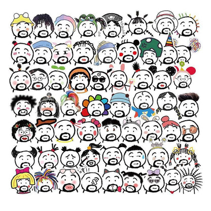 50PCS Funny Emotions Bag Dumb Dumb Stickers Notebook Luggage Mobile Phone Decoration Graffiti Stickers