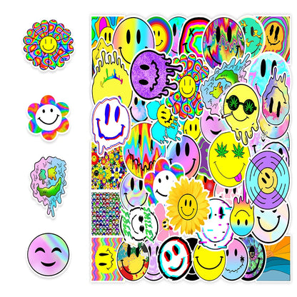 50PCS Smiley Personality Graffiti Sticker Computer Notebook Mobile Phone Water Cup Sticker Waterproof Sticker