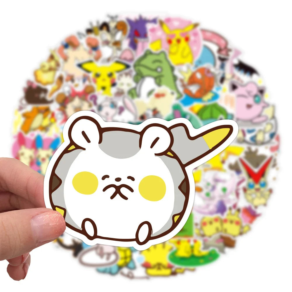 50PCS Animation Pokemon Personalized Decoration Graffiti Waterproof Sticker Notebook Skateboard Water Cup Helmet
