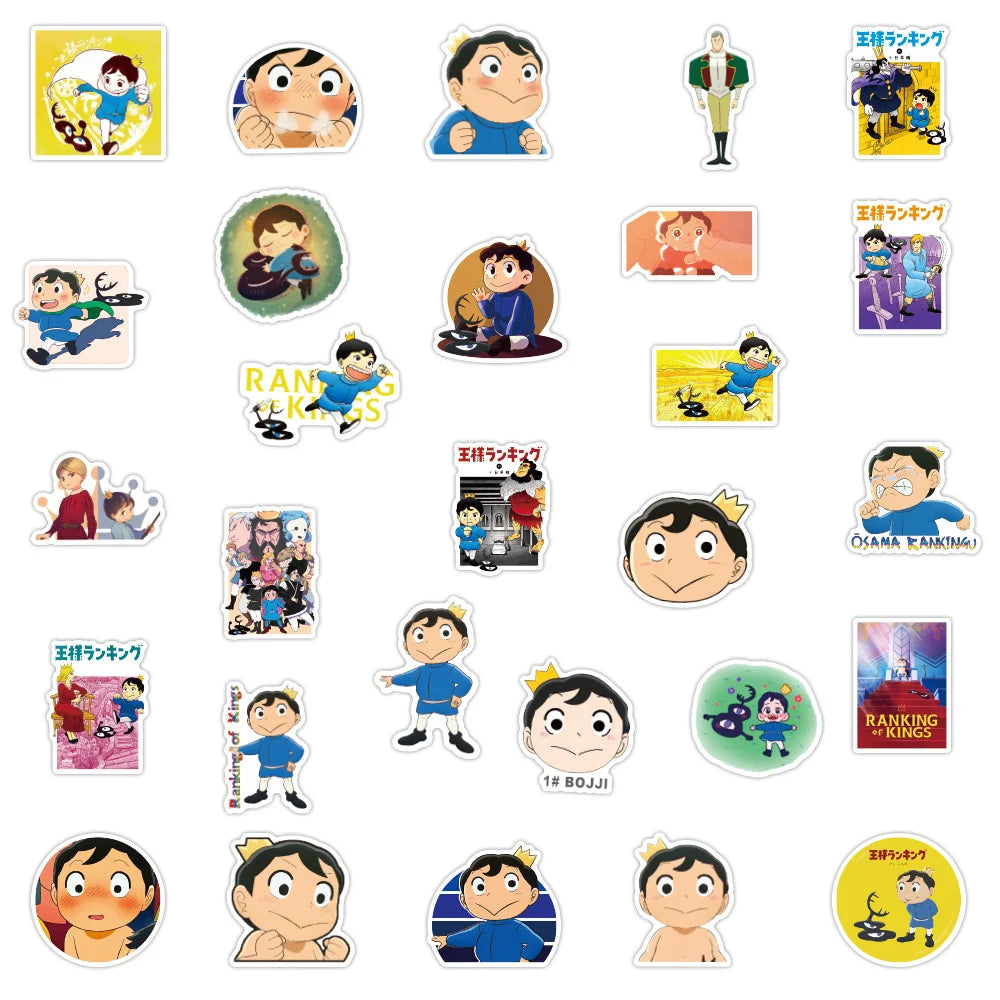 50PCS New Animation King Ranking Personalized Decoration Graffiti Waterproof Sticker Water Cup Skateboard Helmet
