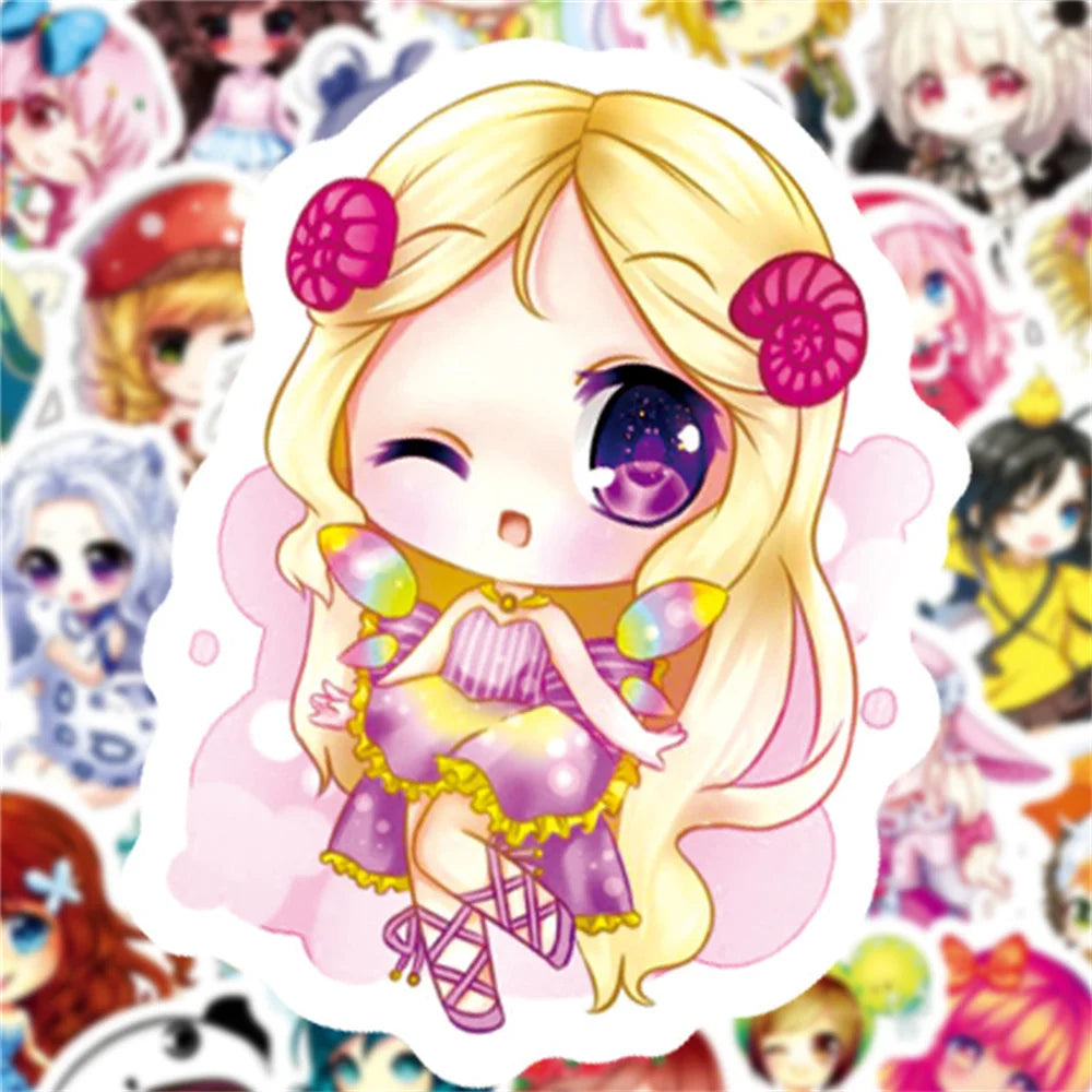 50PCS Cartoon Korean Cute Doll Graffiti Waterproof Sticker Suitcase Notebook Refrigerator SkateboardStationeryBox