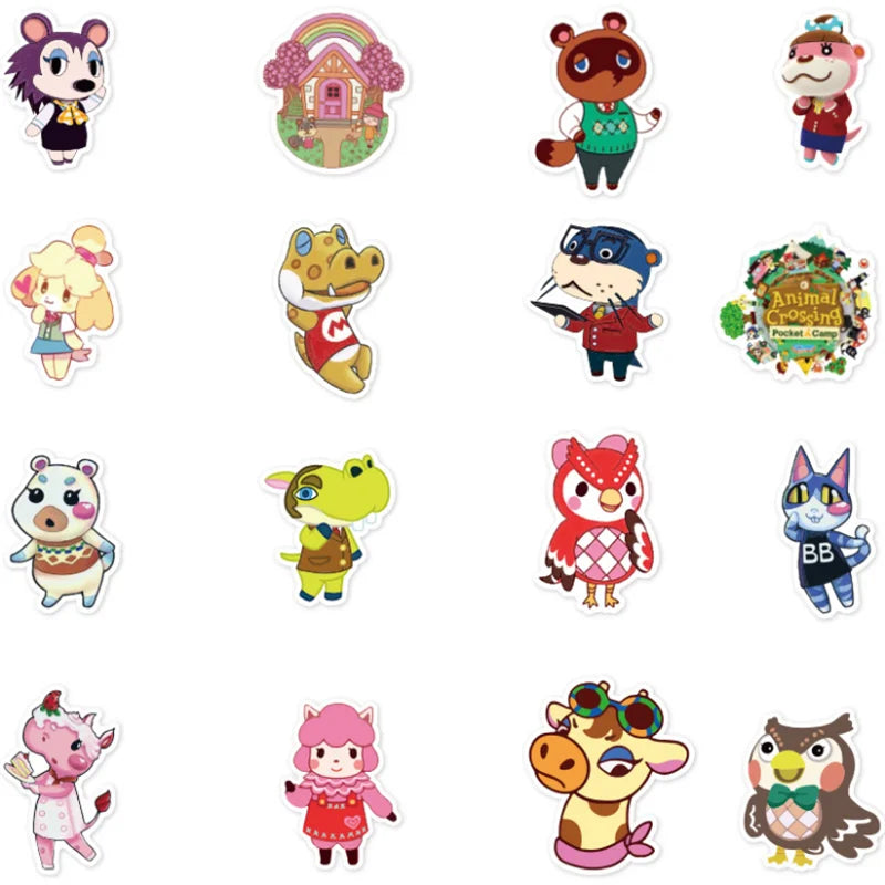100PCS Animal Forest cute cartoon decorative style graffiti stickers, personalized, fashionable and creative trend DIY exquisite decorative decal cups, helmets, skateboard popular sticker toys