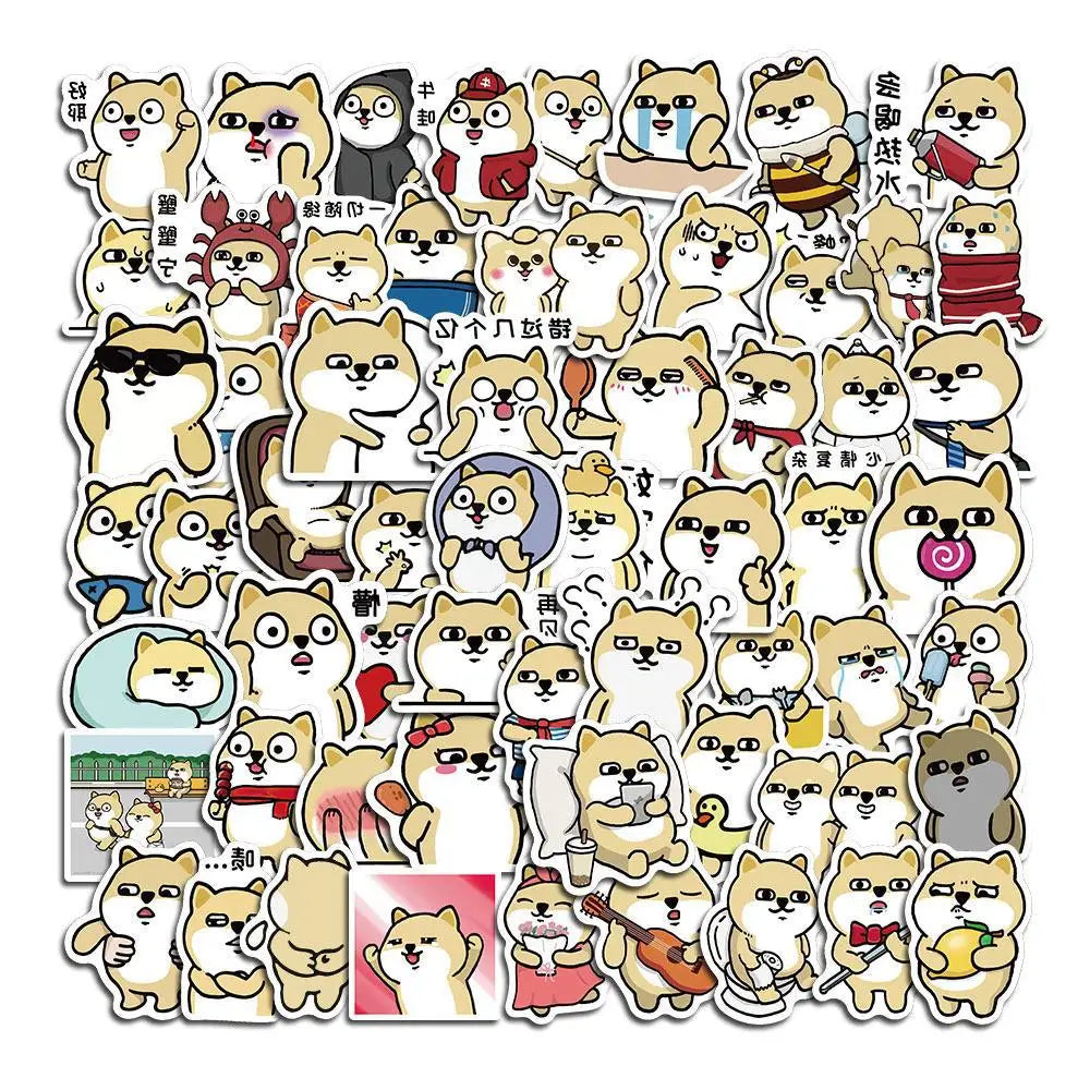 50PCS Funny Xiaofeichai Expression Bag Cartoon Graffiti Waterproof Sticker SuitcaseNotebookRefrigeratorSkateboard