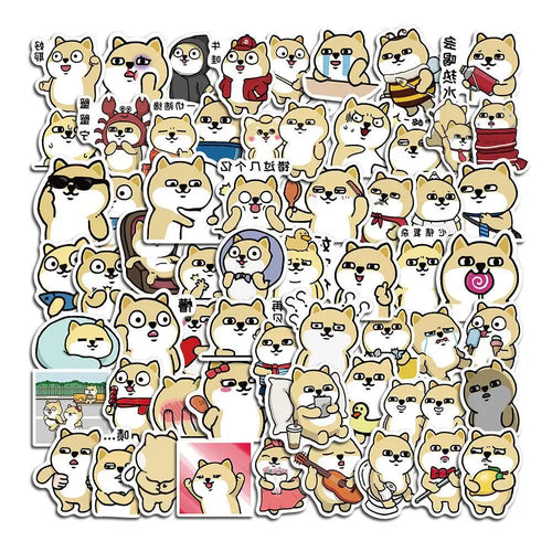 50PCS Funny Xiaofeichai Expression Bag Cartoon Graffiti Waterproof Sticker SuitcaseNotebookRefrigeratorSkateboard