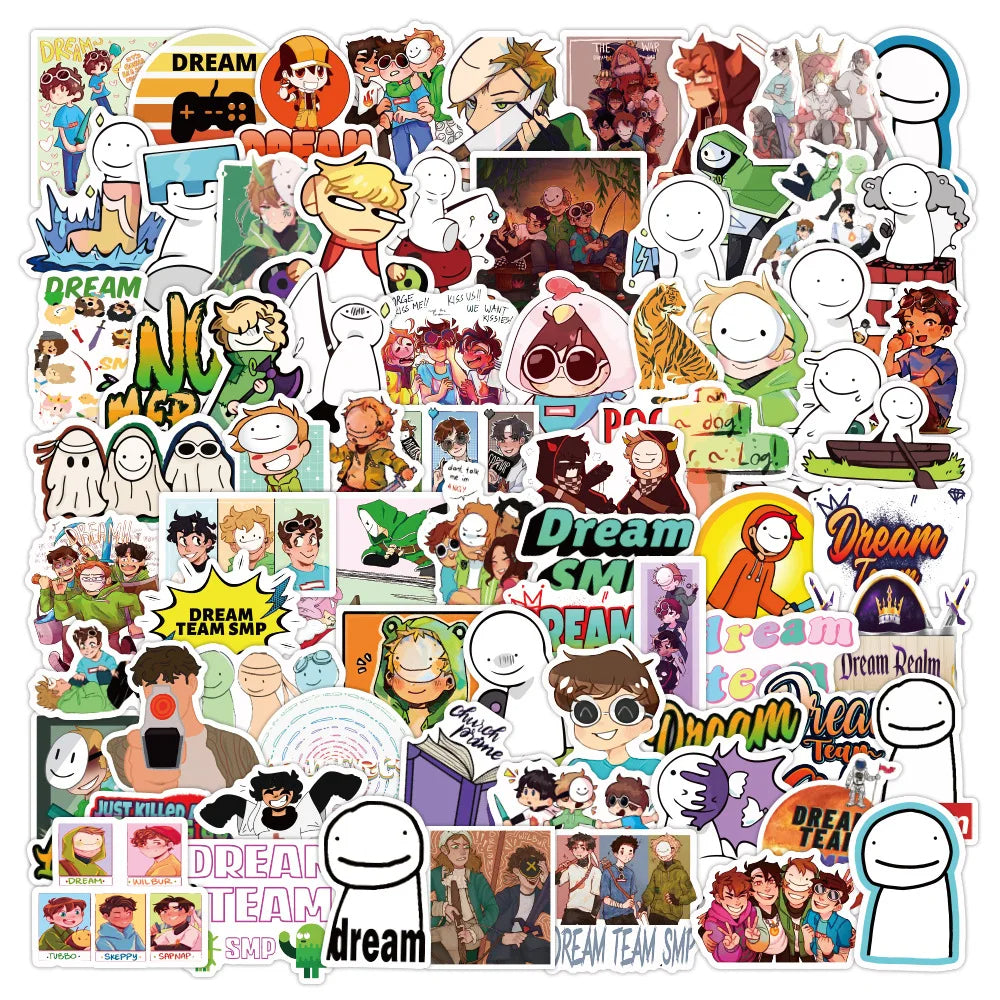 50PCS Cartoon Anime Dream Smp Cute Graffiti Stickers Luggage Car Laptop Refrigerator Motorcycle Waterproof Stickers