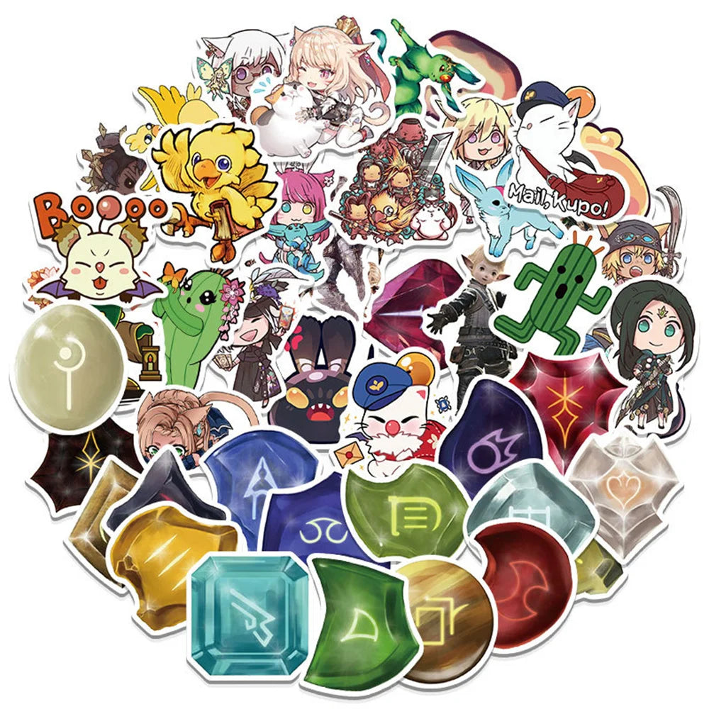 50PCS Game Final Fantasy Graffiti Stickers Laptop Skateboard Guitar Decoration Waterproof Stickers
