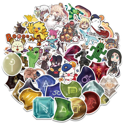 50PCS Game Final Fantasy Graffiti Stickers Laptop Skateboard Guitar Decoration Waterproof Stickers