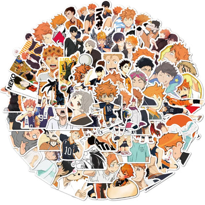 50PCS  Volleyball Teenager Graffiti Mobile Shell Skateboard Luggage Waterproof Sticker Toy Decoration