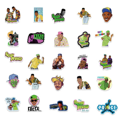 50PCS Film Fresh Prince Wonderful Things Graffiti Waterproof Sticker Suitcase Notebook Refrigerator StationeryBox