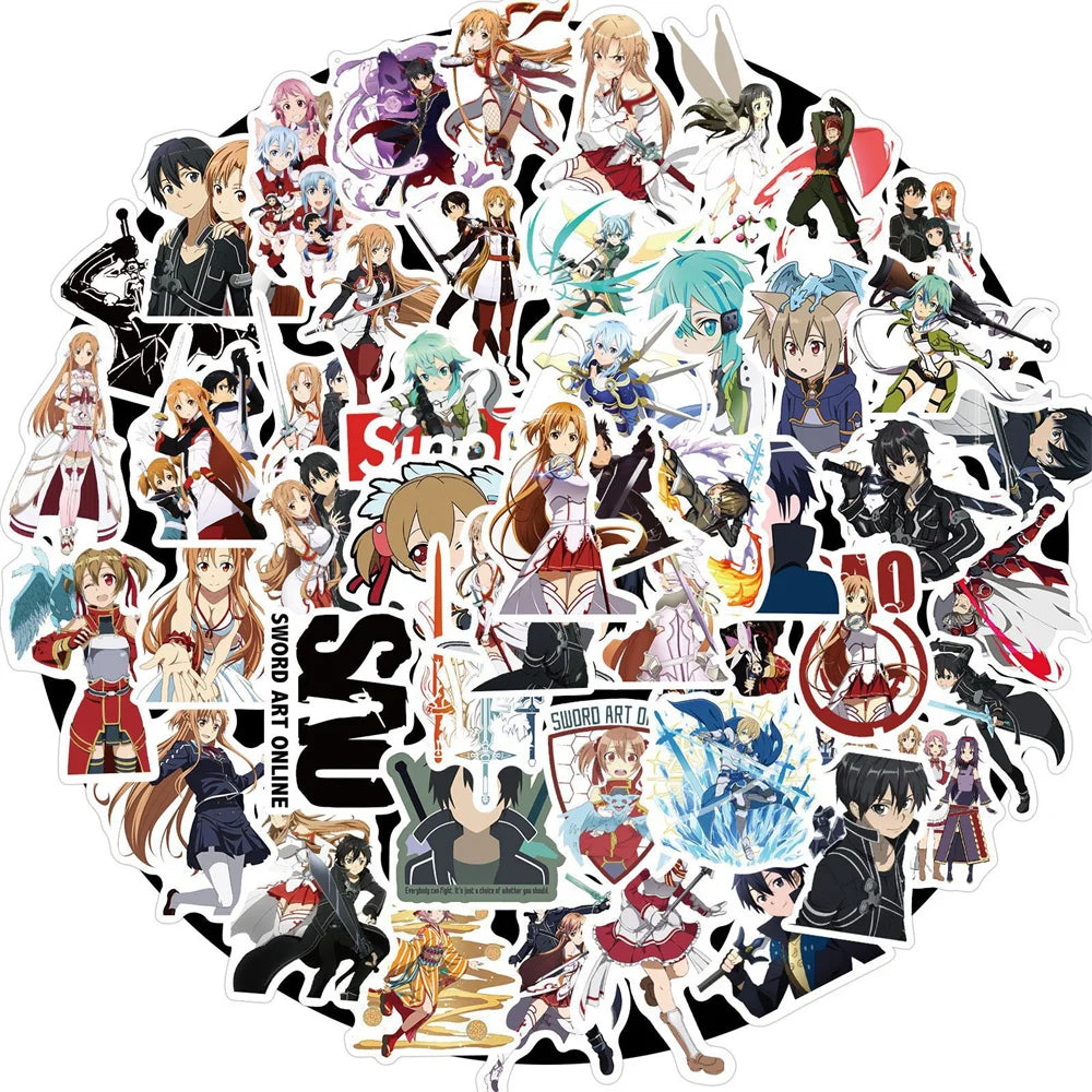 50PCS New Animation Sword Shenyu Graffiti Waterproof Sticker Suitcase Notebook Refrigerator Skateboard Water Cup