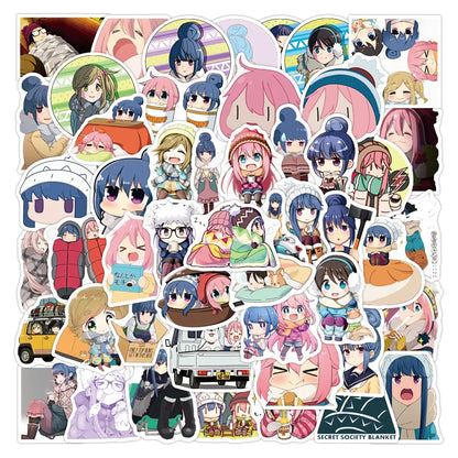 50PCS Girls Cute Cartoon Stickers Suitable for Water Cup Luggage Laptop Computer Refrigerator Decoration Sticker
