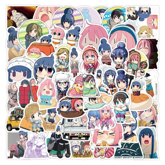 50PCS Girls Cute Cartoon Stickers Suitable for Water Cup Luggage Laptop Computer Refrigerator Decoration Sticker