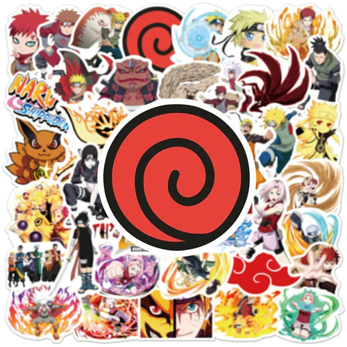 50PCS Anime Naruto-Ninja Graffiti Sticker Luggage Car Computer Water Cup Mobile Skateboard Guitar Sticker Toy