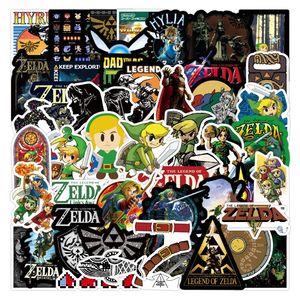 50PCS Zelda Legend Personalized Decoration Graffiti Waterproof Sticker Suitcase Notebook Refrigerator Skateboard