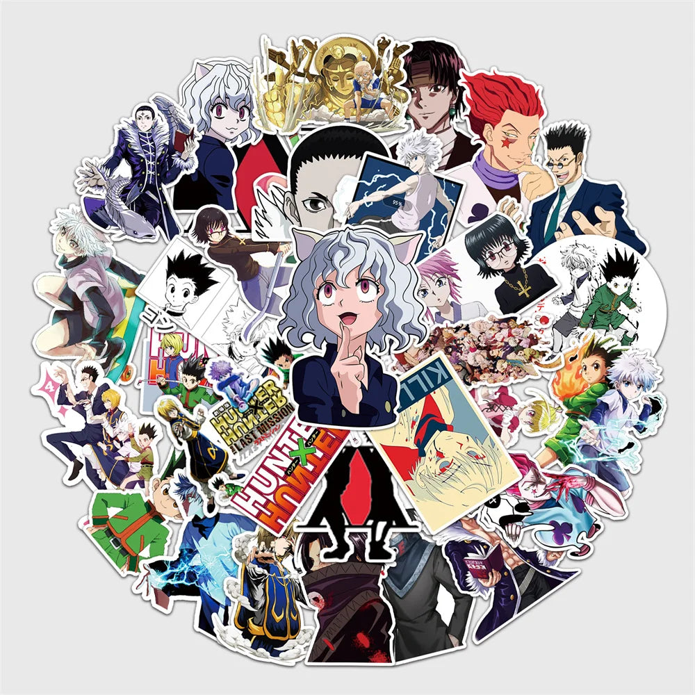 50pcs New Animation Cartoon Hunter Graffiti Suitcase Notebook Waterproof Sticker
