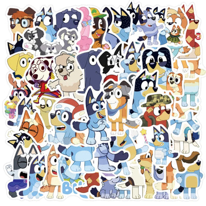 100PCS Cartoon Cute Dog Animation Graffiti Hand Account Material Skateboard Decoration Stickers Children's Toys Wholesale