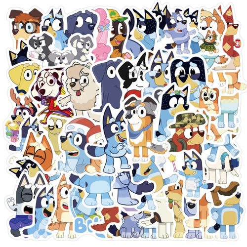 100PCS Cartoon Cute Dog Animation Graffiti Hand Account Material Skateboard Decoration Stickers Children's Toys Wholesale