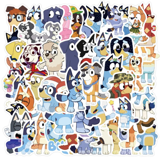 100PCS Cartoon Cute Dog Animation Graffiti Hand Account Material Skateboard Decoration Stickers Children's Toys Wholesale