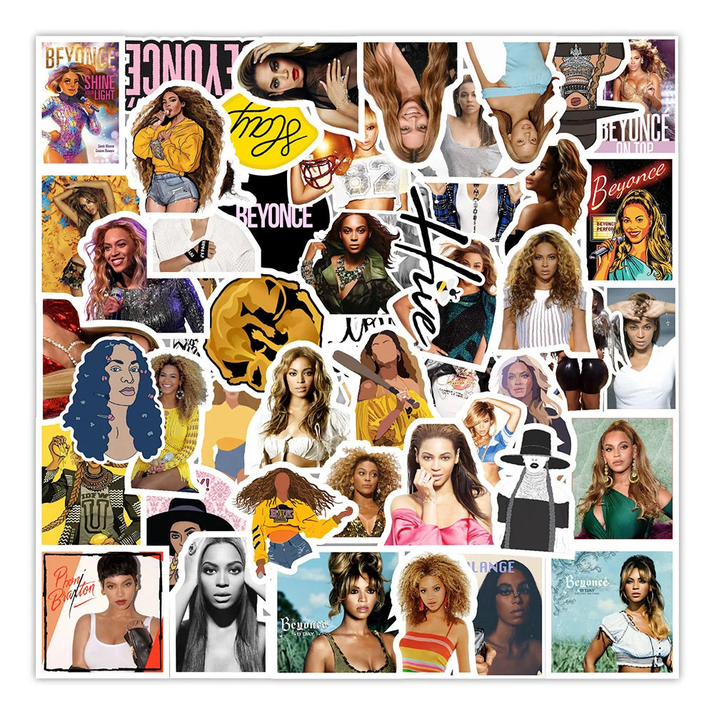 50PCS New American Drama Character Beyoncé Graffiti Decoration Car Computer Water Cup  Luggage Trunk Waterproof Sticker