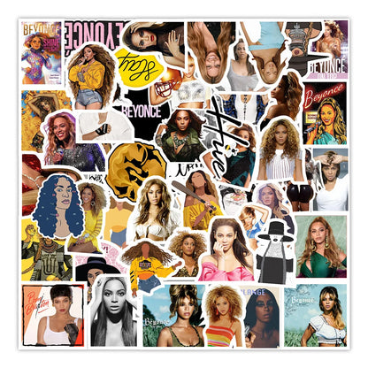 50PCS New American Drama Character Beyoncé Graffiti Decoration Car Computer Water Cup  Luggage Trunk Waterproof Sticker