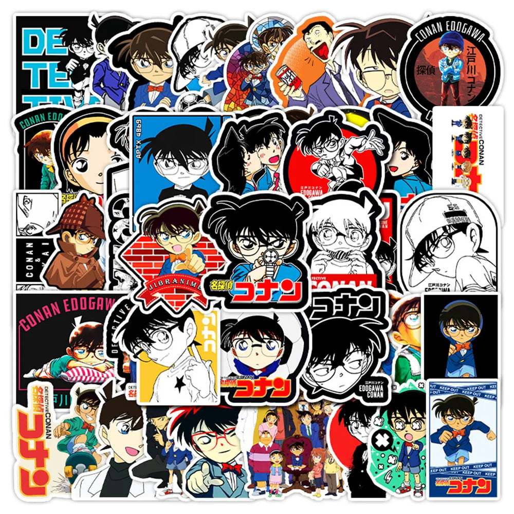 50PCS Riman Detective Conan Cartoon Graffiti Waterproof Sticker Suitcase Notebook Skateboard Refrigerator Helmet