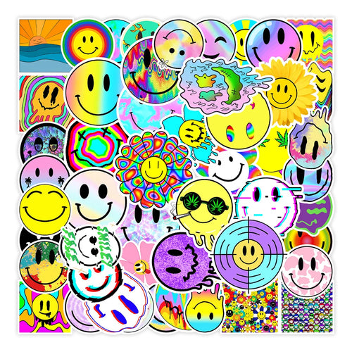 50PCS Smiley Personality Graffiti Sticker Computer Notebook Mobile Phone Water Cup Sticker Waterproof Sticker