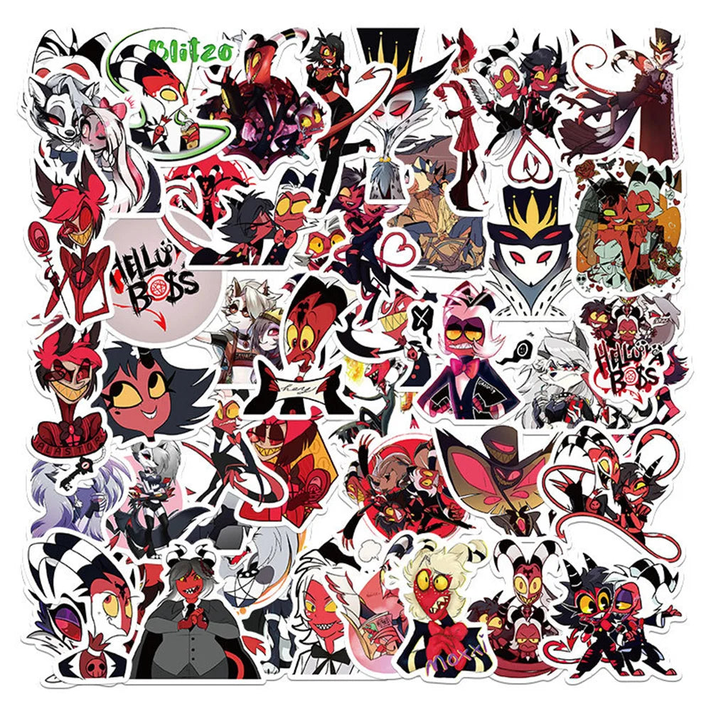 50PCS Animation Extreme Evil Boss Graffiti Waterproof Sticker Suitcase Notebook Refrigerator Skateboard Water Cup