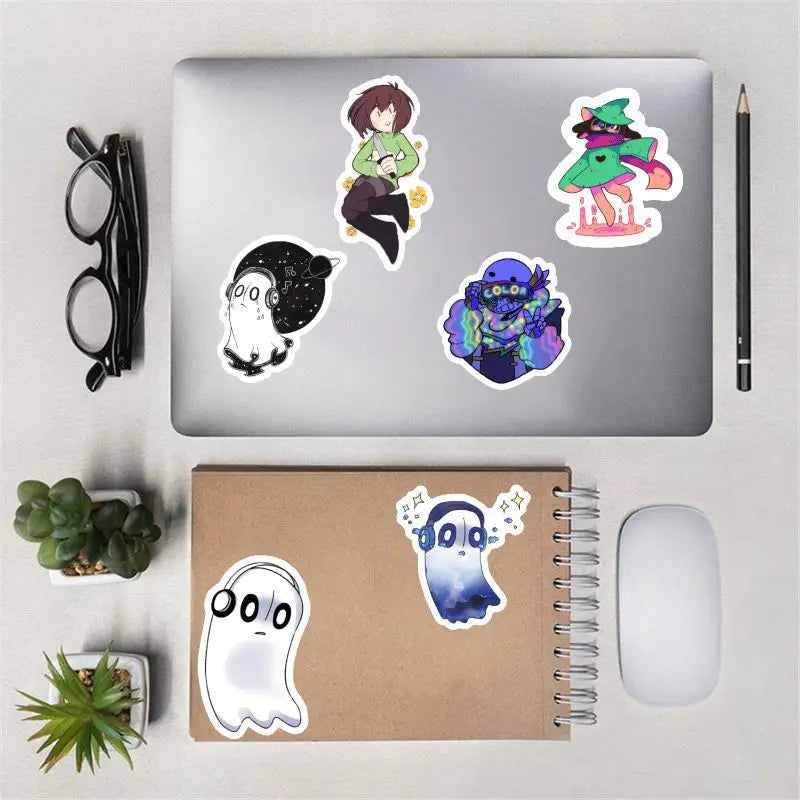 50PCS cartoon Frisk Toriel mobile comic character graffiti stickers, personalized DIY luggage, helmet, phone case, scooter, refrigerator graffiti, waterproof decorative sticker toys