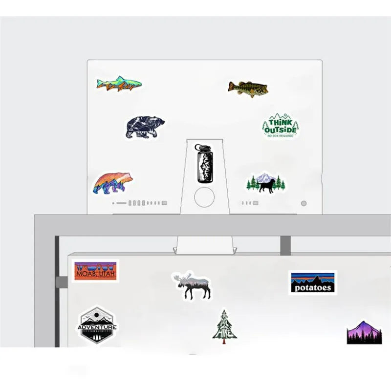50PCS Car Outdoor Landscape Graffiti Waterproof Removable Luggage Skateboard Stickers Decorative Toys