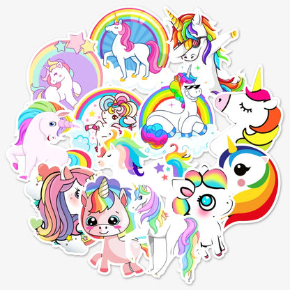 50PC Unicorn Graffiti Stickers Luggage Computer Mobile Phone Motorcycle Decorative Stickers