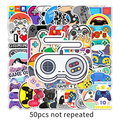 /50PCS Cartoon Gamepad Graffiti Children Stickers Luggage Mobile Phone Case Laptop Waterproof PVC Stickers
