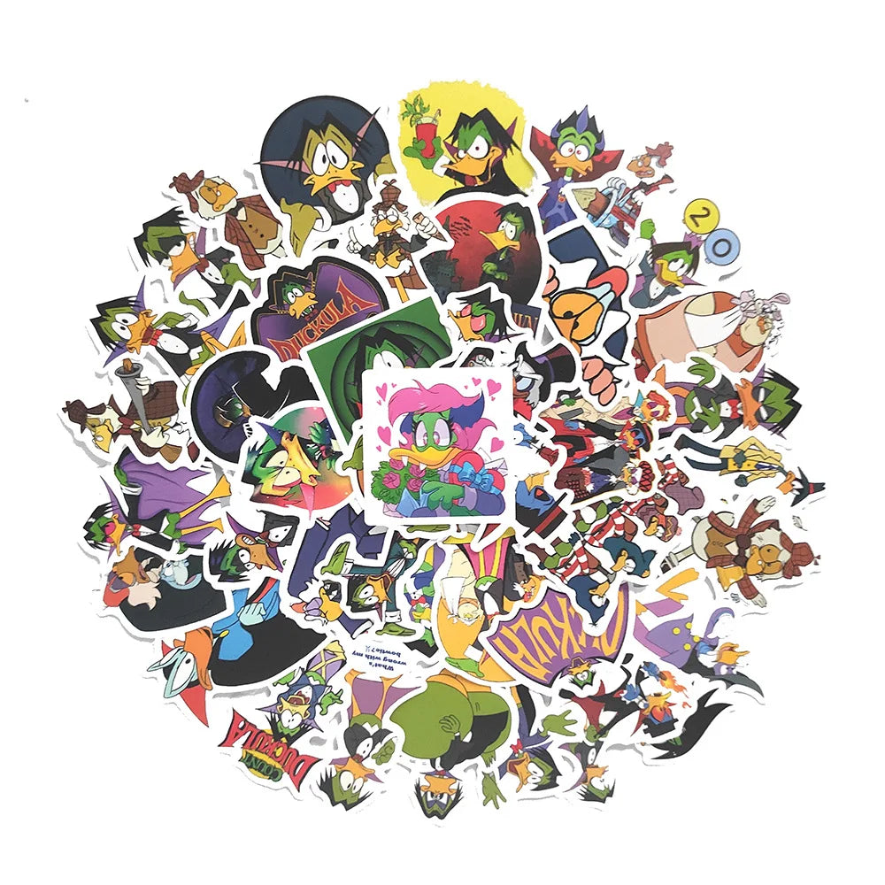 50PCS Cartoon Vampire Duck Adventure Personalized Decoration Graffiti Waterproof Sticker Notebook Water CupHelmet