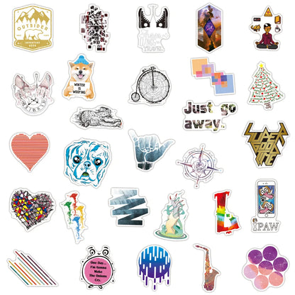 50PCS Cartoon Fresh Sticker Water Cup Luggage Notebook Fridge Guitar Skateboard Waterproof Sticker