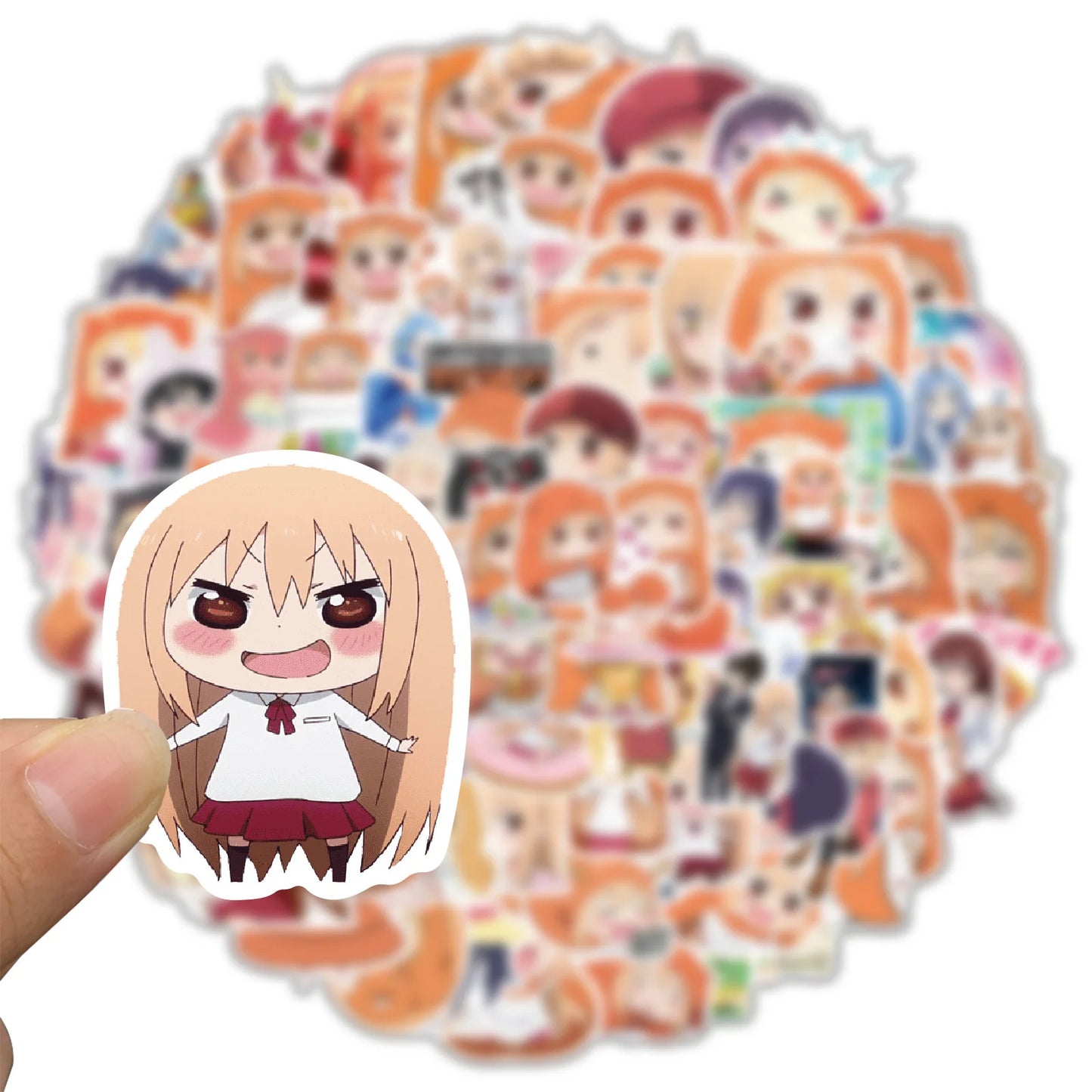 50PCS Cartoon Japanese comic Chimaimei Boo character decorative style graffiti stickers, personalized fashion creative trend DIY exquisite decorative decal cups, helmets, skateboard popular sticker toys