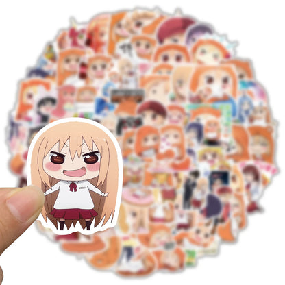 50PCS Cartoon Japanese comic Chimaimei Boo character decorative style graffiti stickers, personalized fashion creative trend DIY exquisite decorative decal cups, helmets, skateboard popular sticker toys
