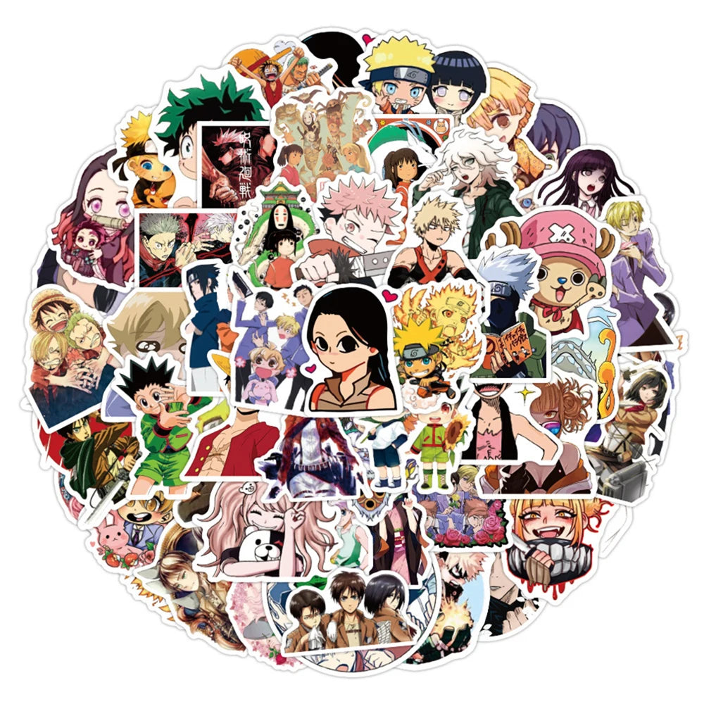 50PCS Japanese Man Mix Combination Graffiti Sticker Cartoon Mug Car Trunk Notebook Scooter Sticker