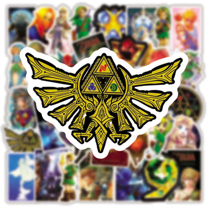 50PCS Zelda Legend Graffiti Waterproof Sticker Suitcase Notebook Refrigerator Skateboard Stationery Box Water Cup
