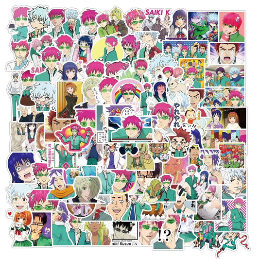 50PCS cartoon Japanese manga Kiki Namio character series decorative style graffiti stickers, personalized, fashionable and creative DIY beautiful decorative decals suitable for cups, helmets, skateboards and popular sticker toys
