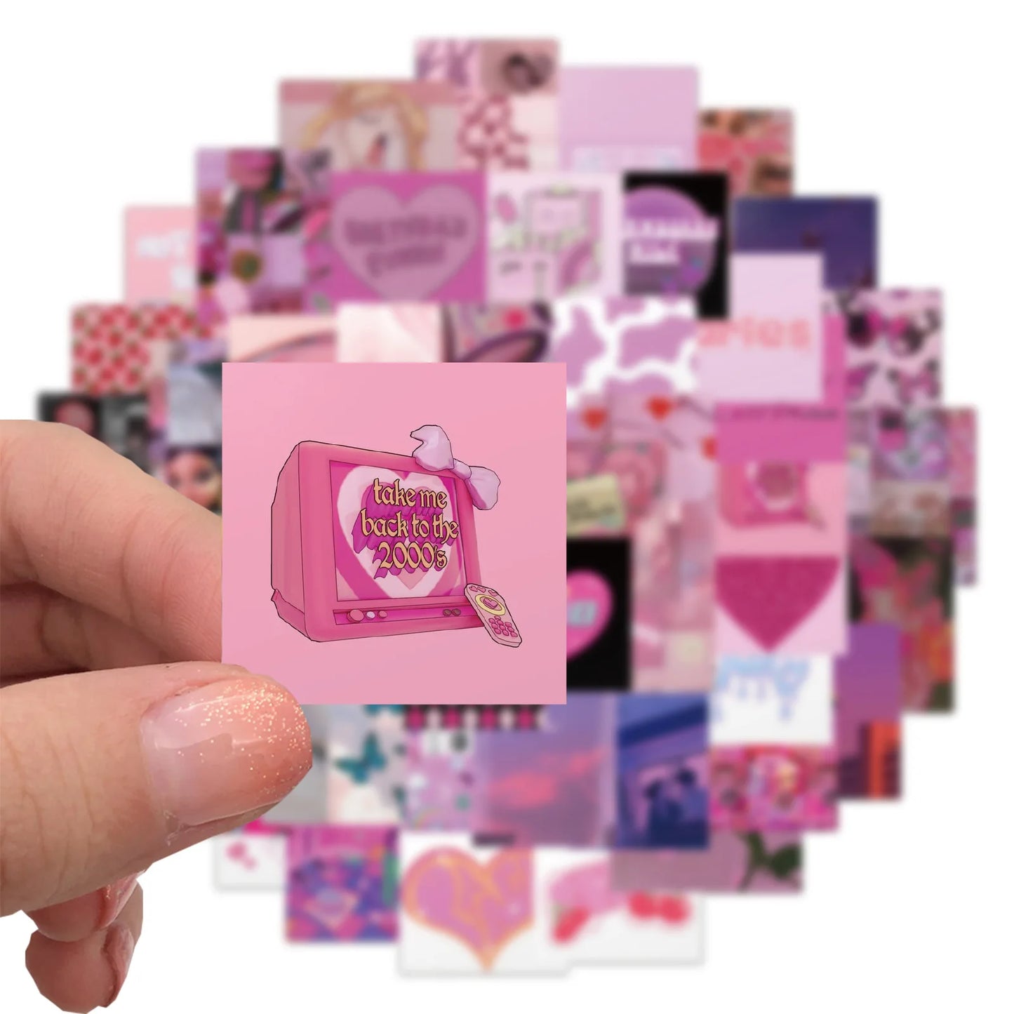 50pcs Powder Magazine Graffiti Waterproof Sticker Mobile Phone Notebook Guitar Refrigerator Water Cup