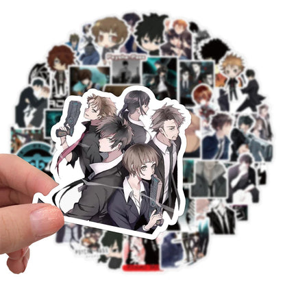50PCS New Japanese Anime Psychographer Graffiti Stickers Car Trunk Water Cup Refrigerator Sticker