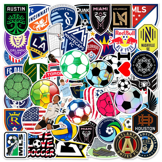 50/PCS Football Lovers Cartoon Graffiti Luggage Mobile Phone Children Toy Laptop Diy Scrapbook Art Sticker