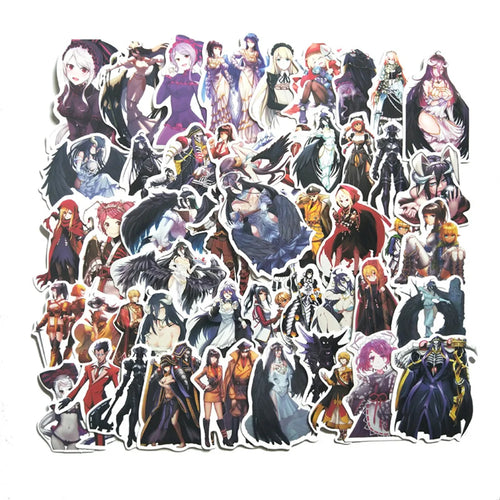 50PCS Riman Overlord King of The Dead Cartoon Graffiti Waterproof Sticker Luggage Compartment Skate board Car Helmet
