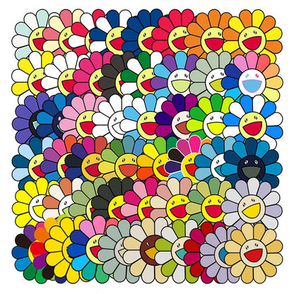 50PCS Sunflower Creative Trend Personalized Decoration Graffiti Waterproof Sticker Notebook Refrigerator WaterCup
